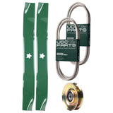  UDC Parts Mower Kit / Belt 130969 + Belt 140294 + Pulley 127783 + 2 Pack Blades 134149 / Fits Husqvarna LTH152 LTH1742 LTH1842 LTH2042 YTH150 YTH150 XP YTH1542 XP YTH180 YTH18542 YTH200 YTH2042