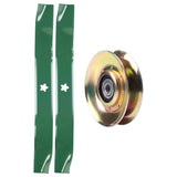  UDC Parts Mower Kit / Pulley 127783 + 2 Pack Blades 134149 / Fits Ranch King RK1742STA RK17H42STA