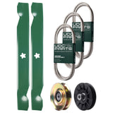 Wholesale Lawn Mower Parts -  UDC Parts Mower Kit / Belt 138255 + Belt 194346 + Belt 140294 + Pulley 127783 + Pulley 532194326 + 2 Pack Blades 138497 / Fits Husqvarna LTH151
