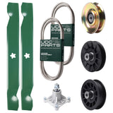 Wholesale Lawn Mower Parts -  UDC Parts Mower Kit / Belt 138255 + Belt 194346 + Pulley 127783 + Pulley 532194326 + Pulley 532194327 + Spindle 532174356 + 2 Pack Blades 138497 / Fits Husqvarna LT1597