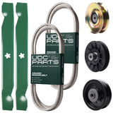 Wholesale Lawn Mower Parts -  UDC Parts Mower Kit / Belt 138255 + Belt 194346 + Pulley 127783 + Pulley 532194326 + Pulley 532196104 + 2 Pack Blades 138497 / Fits Husqvarna LT1597