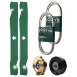 Products -  UDC Parts Mower Kit / Belt 138255 + Belt 194346 + Pulley 127783 + Pulley 532196104 + 2 Pack Blades 138497 / Fits Husqvarna LT1597