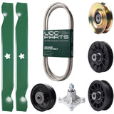Bulk Lawn Mower Pulleys -  UDC Parts Mower Kit / Belt 194346 + Pulley 127783 + Pulley 532194326 + Pulley 532194327 + Pulley 532196104 + Spindle 532174356 + 2 Pack Blades 138497 / Fits Husqvarna LT1597