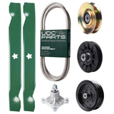 Wholesale Lawn Mower Parts -  UDC Parts Mower Kit / Belt 138255 + Pulley 127783 + Pulley 532194326 + Pulley 532196104 + Spindle 532174356 + 2 Pack Blades 138497 / Fits Husqvarna LT1597