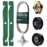 Wholesale Lawn Mower Parts -  UDC Parts Mower Kit / Belt 194346 + Pulley 127783 + Pulley 532194327 + Pulley 532196104 + Spindle 532174356 + 2 Pack Blades 138497 / Fits Husqvarna LT1597