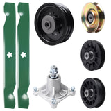 Products -  UDC Parts Mower Kit / Pulley 127783 + Pulley 532194326 + Pulley 532194327 + Pulley 532196104 + Spindle 532174356 + 2 Pack Blades 138497 / Fits Husqvarna LT1597