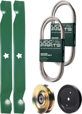 Products -  UDC Parts Mower Kit / Belt 144959 + Belt 197253 + Pulley 127783 + Pulley 195945 + 2 Pack Blades 138971 / Fits Poulan Pro PB19542LT PK20H42YT