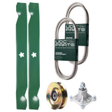 Products -  UDC Parts Mower Kit / Belt 140294 + Belt 144959 + Pulley 127783 + Spindle 532174356 + 2 Pack Blades 138971 / Fits Husqvarna LTH1542 YTH130