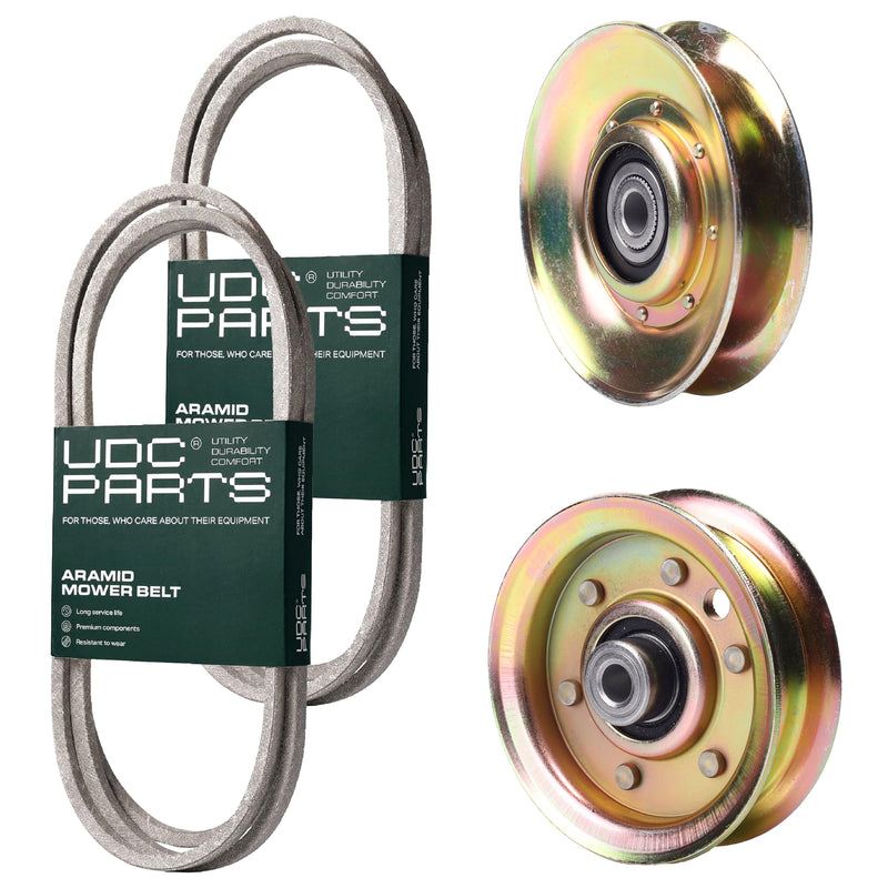 Products -  UDC Parts Mower Kit / Belt 140294 + Belt 144959 + Pulley 127783 + Pulley 173437 / Fits Husqvarna LTH130 LTH1342 LTH1542 LTH18542 LTHK1342 YTH130 YTH135 YTH1542 YTH170