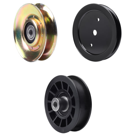 test -  UDC Parts Mower Kit / Pulley 127783 + Pulley 195945 + Pulley 532194327 / Fits Husqvarna CTH163T