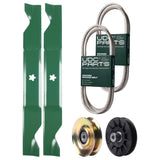 Products -  UDC Parts Mower Kit / Belt 138255 + Belt 194346 + Pulley 127783 + Pulley 532194326 + 2 Pack Blades 405380 / Fits Husqvarna LT1597