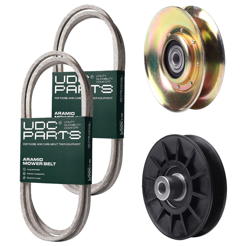  UDC Parts Mower Kit / Belt 130969 + Belt 140294 + Pulley 127783 + Pulley 532194326 / Fits Husqvarna LTH151 LTH1797