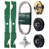 Wholesale Lawn Mower Parts -  UDC Parts Mower Kit / Belt 194346 + Pulley 127783 + Pulley 532194326 + Pulley 532194327 + Spindle 532174356 + 2 Pack Blades 405380 / Fits Husqvarna LT1597