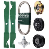 Wholesale Lawn Mower Parts -  UDC Parts Mower Kit / Belt 138255 + Pulley 127783 + Pulley 532194326 + Pulley 532196104 + Spindle 532174356 + 2 Pack Blades 405380 / Fits Husqvarna LT1597