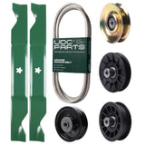 Wholesale Lawn Mower Parts -  UDC Parts Mower Kit / Belt 138255 + Pulley 127783 + Pulley 532194326 + Pulley 532194327 + Pulley 532196104 + 2 Pack Blades 405380 / Fits Husqvarna LT1597