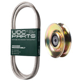  UDC Parts Mower Kit / Belt 138255 + Pulley 127783 / Fits Lazer LZ11597 LZ12597AK