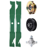 MOWER PARTS -  UDC Parts Mower Kit / Pulley 127783 + Pulley 532194327 + Spindle 532174356 + 2 Pack Blades 405380 / Fits Husqvarna LT1597