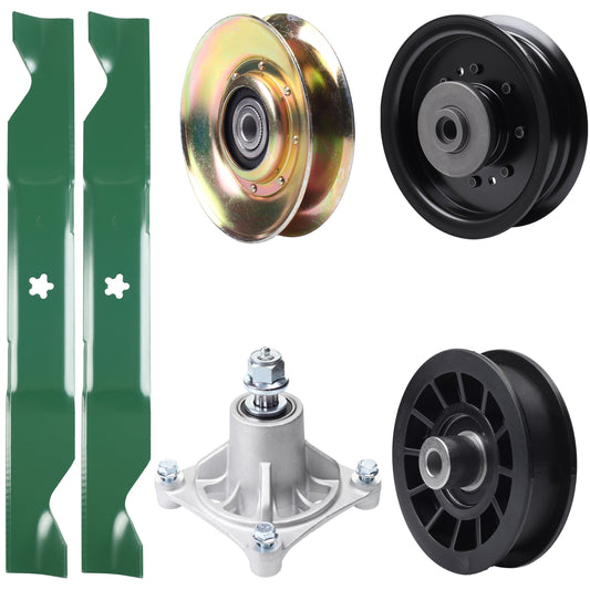 Products -  UDC Parts Mower Kit / Pulley 127783 + Pulley 532194327 + Pulley 532196104 + Spindle 532174356 + 2 Pack Blades 405380 / Fits Husqvarna LT1597