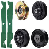 UDC Parts Mower Kit / Pulley 127783 + Pulley 532194326 + Pulley 532194327 + Pulley 532196104 + 2 Pack Blades 405380 / Fits Husqvarna LT1597