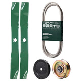 Products -  UDC Parts Mower Kit / Belt 174883 + Pulley 129861 + Pulley 173437 + 2 Pack Blades 134149 / Fits Husqvarna LTH120 LTH1542 YTH1342 XP YTH1452 XP YTH1542 YTH170 YTH1842 XP