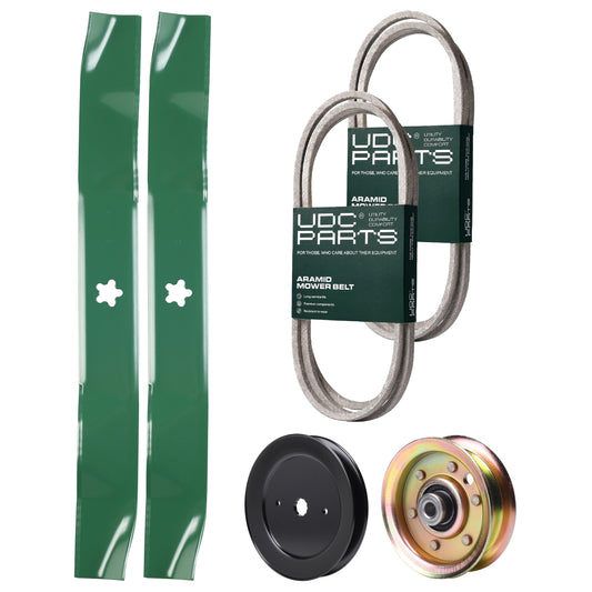 Products -  UDC Parts Mower Kit / Belt 138255 + Belt 144959 + Pulley 129861 + Pulley 173437 + 2 Pack Blades 134149 / Fits Poulan Pro BB18542LT CN1842STA CO1842STA PB155G42 PB17542LT PBA19542LT PD1842STA