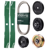 Products -  UDC Parts Mower Kit / Belt 140218 + Pulley 129861 + Pulley 532194326 + Pulley 532196106 + Pulley 173437 + 2 Pack Blades 134149 / Fits Husqvarna YTH2042 XP