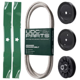 Products -  UDC Parts Mower Kit / Belt 130969 + Pulley 129861 + Pulley 195945 + Pulley 532194326 + 2 Pack Blades 134149 / Fits Husqvarna TS142 YTH22K42