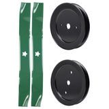 test -  UDC Parts Mower Kit / Pulley 195945 + Pulley 532129861 + 2 Pack Blades 134149 / Fits Husqvarna RZ4221BF