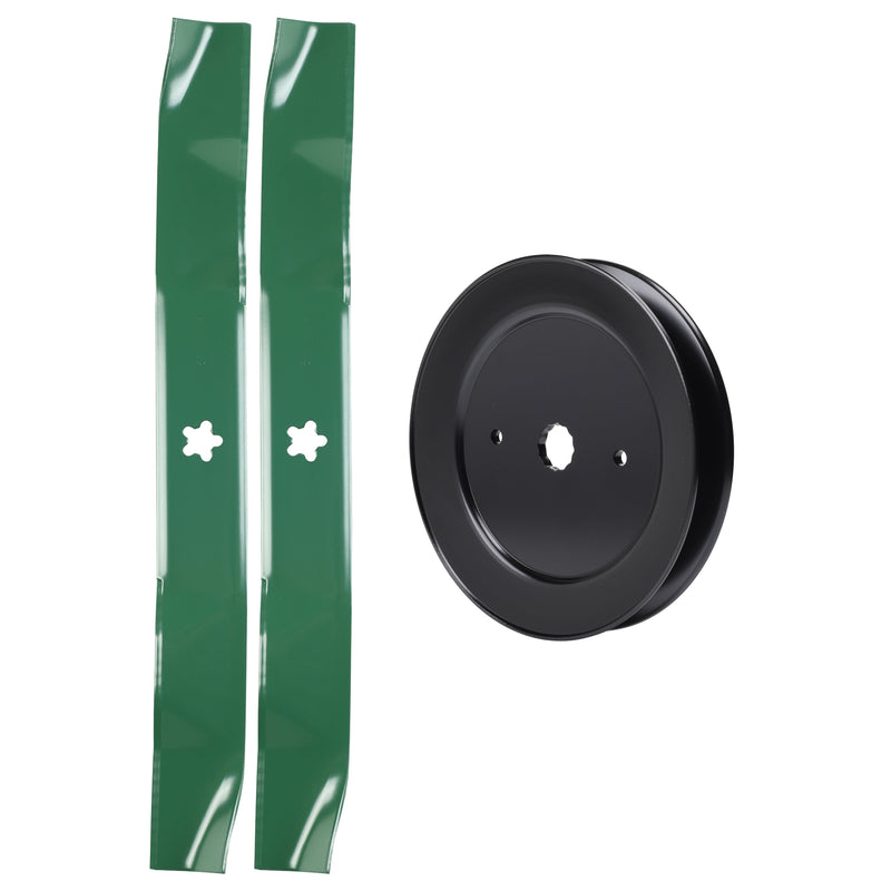  UDC Parts Mower Kit / Pulley 129861 + 2 Pack Blades 134149 / Fits Statesman SO1542A SO1742STA SO17542LT SO17542STA SO17542STB SO17H42STA SO19H42LT SP185H42LT SP185H42STA SP185H42STB SP185H42YT