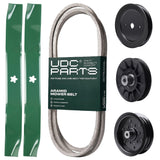 Products -  UDC Parts Mower Kit / Belt 144959 + Pulley 129861 + Pulley 532194326 + Pulley 532196106 + 2 Pack Blades 134149 / Fits RedMax YT1842