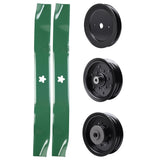 test -  UDC Parts Mower Kit / Pulley 129861 + Pulley 532196106 + Pulley 532196104 + 2 Pack Blades 134149 / Fits Husqvarna RZ4619 RZ4620 RZ5422 RZ5424