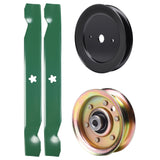 test -  UDC Parts Mower Kit / Pulley 129861 + Pulley 173437 + 2 Pack Blades 138497 / Fits Jonsered LT2115 LT2115A