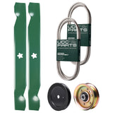 Products -  UDC Parts Mower Kit / Belt 138255 + Belt 144959 + Pulley 129861 + Pulley 173437 + 2 Pack Blades 138497 / Fits Poulan PXT12538