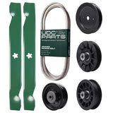 Products -  UDC Parts Mower Kit / Belt 130969 + Pulley 532129861 + Pulley 532194326 + Pulley 532194327 + Pulley 532196104 + 2 Pack Blades 138497 / Fits Husqvarna YTH22V42LS