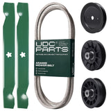 Products -  UDC Parts Mower Kit / Belt 130969 + Pulley 532129861 + Pulley 532194326 + Pulley 532194327 + 2 Pack Blades 138497 / Fits Husqvarna YTH22V42LS
