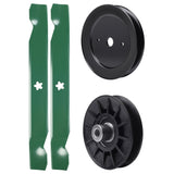 test -  UDC Parts Mower Kit / Pulley 532129861 + Pulley 532194326 + Pulley 532194327 + 2 Pack Blades 532138497 / Fits Husqvarna GTH27V52LS
