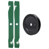 UDC Parts Mower Kit / Pulley 129861 + 2 Pack Blades 138497 / Fits AYP RE12538B