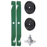 Products -  UDC Parts Mower Kit / Pulley 129861 + Pulley 195945 + Spindle 532174356 + 2 Pack Blades 138971 / Fits Husqvarna RZ4219 Z4218 Z4219