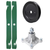 Products -  UDC Parts Mower Kit / Pulley 129861 + Spindle 532174356 + 2 Pack Blades 138971 / Fits Husqvarna LTH1542 RZ4219 RZ4619 RZ4620 RZ5422 RZ5424 YTH130 Z4218 Z4219 Z4824 Z5426