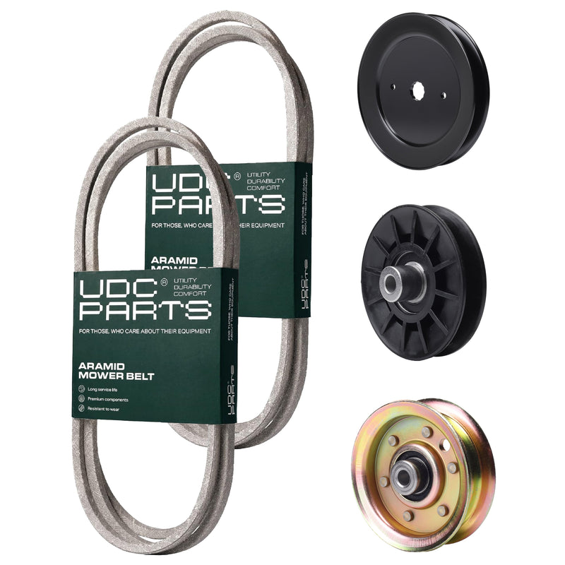 Products -  UDC Parts Mower Kit / Belt 140218 + Belt 144959 + Pulley 129861 + Pulley 532194326 + Pulley 173437 / Fits Husqvarna YTH2042 XP