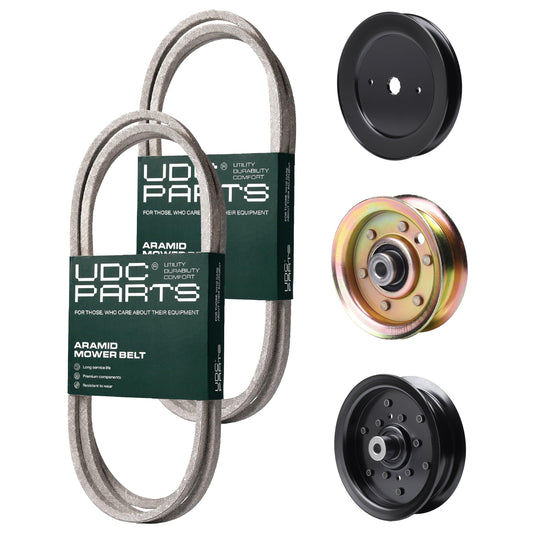 Products -  UDC Parts Mower Kit / Belt 140218 + Belt 144959 + Pulley 129861 + Pulley 532196106 + Pulley 173437 / Fits Husqvarna YTH2042 XP