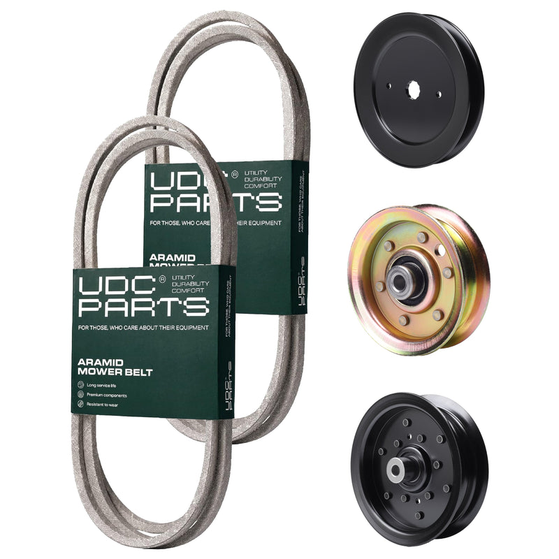 Products -  UDC Parts Mower Kit / Belt 140218 + Belt 144959 + Pulley 129861 + Pulley 532196106 + Pulley 173437 / Fits Husqvarna YTH2042 XP