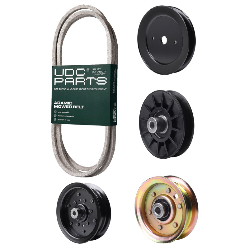 Products -  UDC Parts Mower Kit / Belt 140218 + Pulley 129861 + Pulley 532194326 + Pulley 532196106 + Pulley 173437 / Fits Husqvarna YTH2042 XP