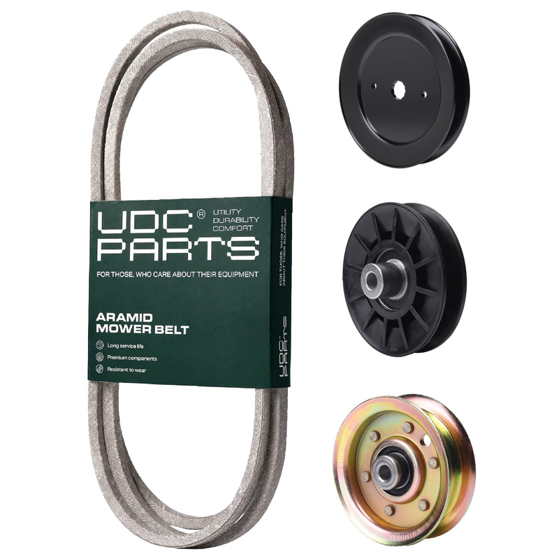Products -  UDC Parts Mower Kit / Belt 140218 + Pulley 129861 + Pulley 532194326 + Pulley 173437 / Fits Husqvarna YTH2042 XP