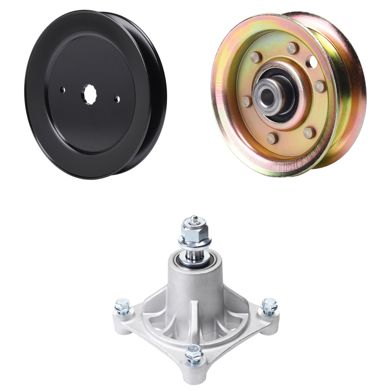 Products -  UDC Parts Mower Kit / Pulley 129861 + Pulley 173437 + Spindle 532174356 / Fits Husqvarna LTH1542 YTH130 YTH2048
