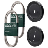  UDC Parts Mower Kit / Belt 130969 + Belt 140218 + Pulley 129861 + Pulley 195945 / Fits Jonsered LT2218A