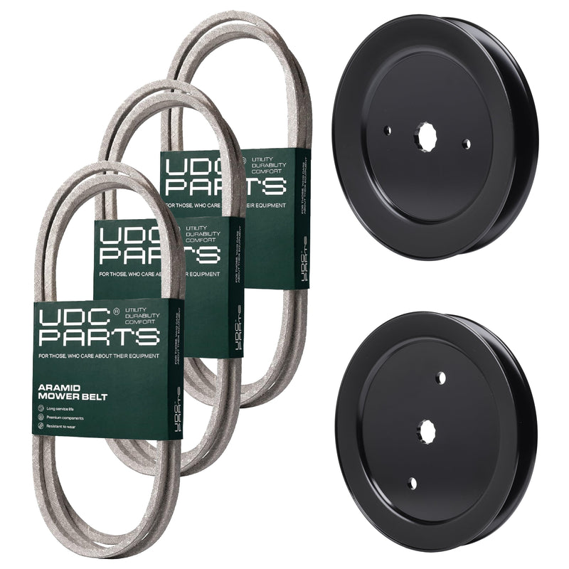 Products -  UDC Parts Mower Kit / Belt 140294 + Belt 144959 + Belt 197253 + Pulley 129861 + Pulley 195945 / Fits Poulan Pro PK20H42YT