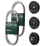  UDC Parts Mower Kit / Belt 130969 + Belt 144959 + Pulley 129861 + Pulley 195945 + Pulley 532194326 / Fits Jonsered LT2218A