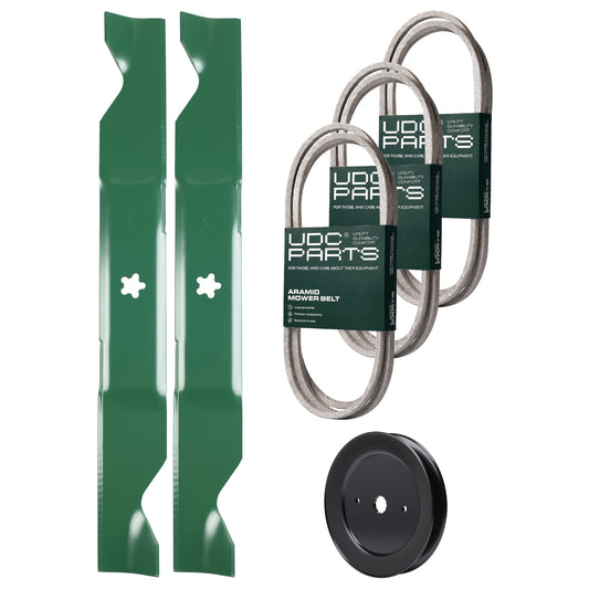 Products -  UDC Parts Mower Kit / Belt 130969 + Belt 138255 + Belt 140294 + Pulley 129861 / Fits Husqvarna YTH180