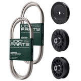 Products -  UDC Parts Mower Kit / Belt 130969 + Belt 140218 + Pulley 129861 + Pulley 532194326 + Pulley 532194327 / Fits Statesman SOGT26H54